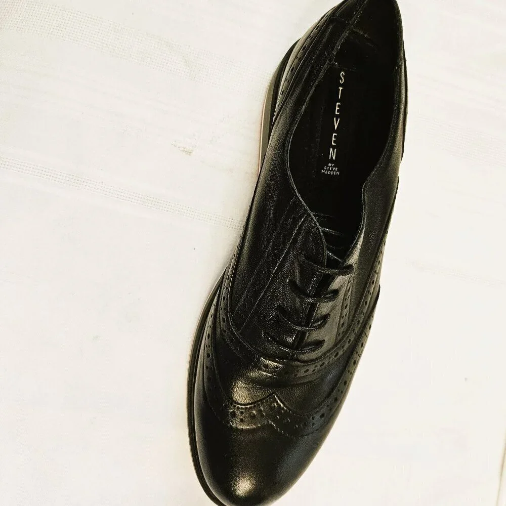 Madden Girl by Steve Madden Black Platform Wingtip Oxfords Academia Size 9/40